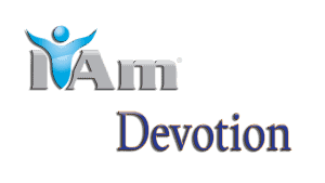 I Am Devotion logo with a stylized figure and text emphasizing faith and dedication.