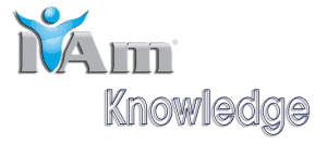 Illustration of a person with outstretched arms and the words 'I Am Knowledge'.