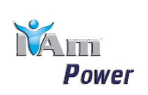 I Am Power logo with a stylized human figure and bold text emphasizing empowerment.