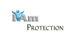 I Am Protection logo with a blue figure and bold text emphasizing safety and security.